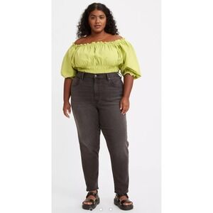 Levi's Black High Waisted Mom Jeans, Womens Size 18W